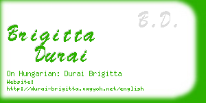 brigitta durai business card